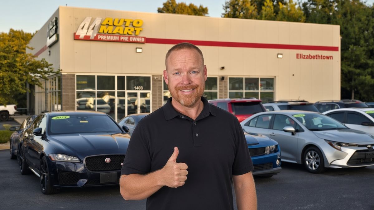 Cal Dowdell in front of 44 Auto Mart in Elizabethtown, KY